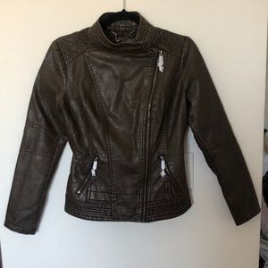Vegan Leather Moto Jacket